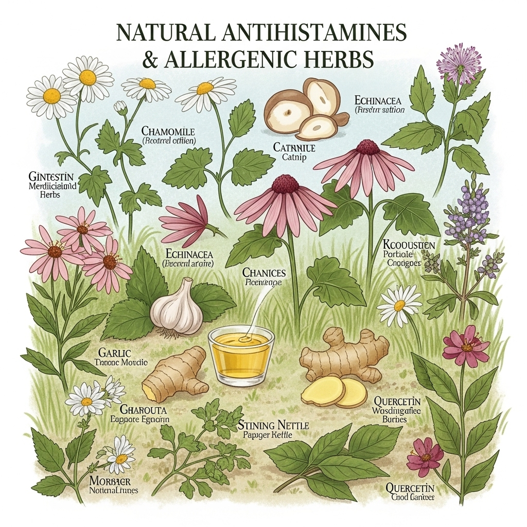 Naturalne antyhistaminiki – zioła na alergię